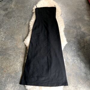 Floor length black wool dress Banana Republic size 2